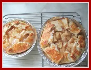 Rhubarb Apple Galette Open Faced Pie