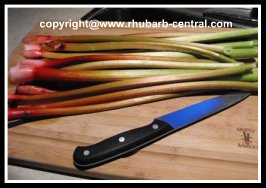 Cutting or Chopping Rhubarb