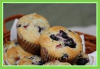 Rhubarb Blueberry Muffins for Easter Breakfast/Brunch or Lunch