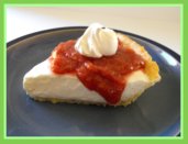 Rhubarb Sauce Recipe Topping on Cheesecake