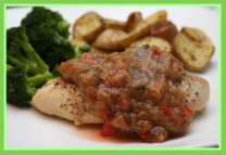 Easter Supper made with Rhubarb