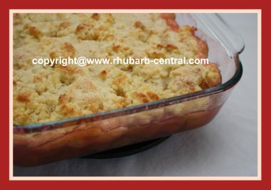 Cobbler Rhubarb Recipe with Fresh Rhubarb