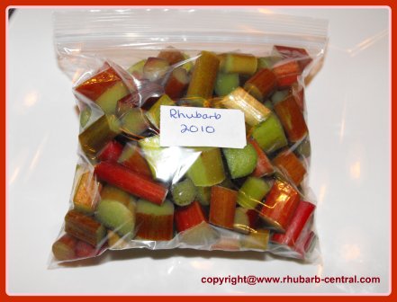 Storing Rhubarb in Freezer