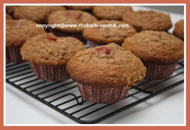 Whole Wheat Rhubarb Muffins 