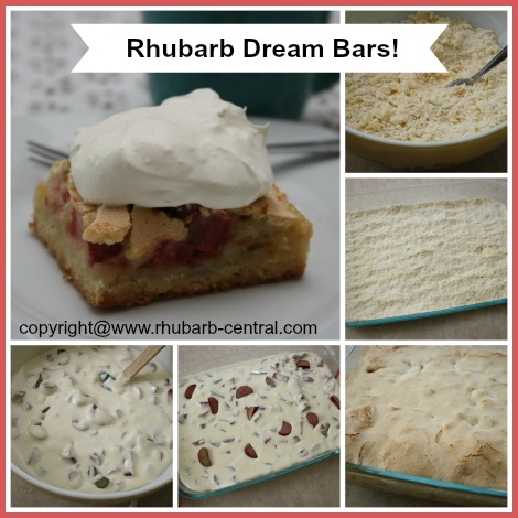 Making Rhubarb Dream Bars Recipe