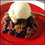 Rhubarb Blueberry Crumble
