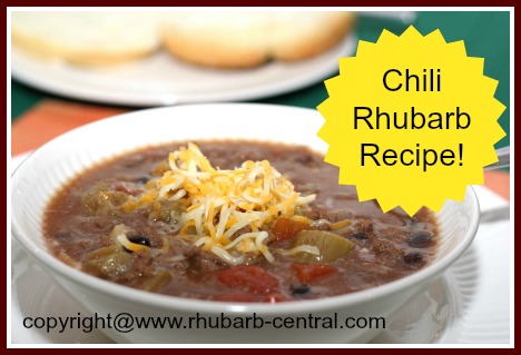 Rhubarb Supper or Dinner - Rhubarb Chili Recipe