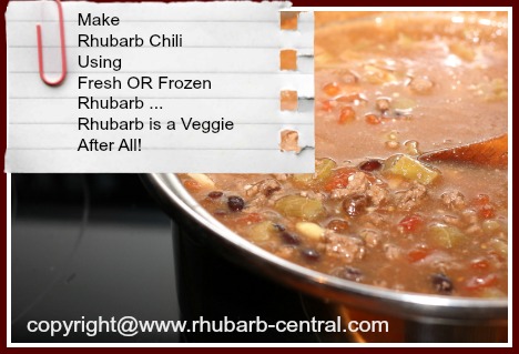 Rhubarb Chili - Best Chili Recipe - a Different Chili