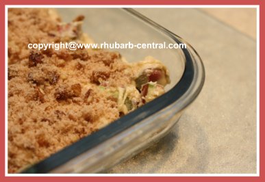 Making a Rhubarb Cake with Streusel Topping