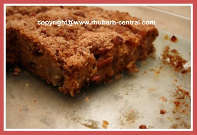 Coffee Cake Made with Rhubarb