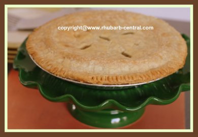 Rhubarb Peach Pie using Fresh or Frozen Rhubarb