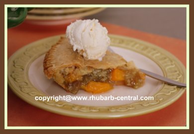 Rhubarb Peach Pie 