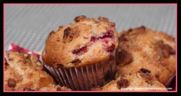 Rhubarb Raspberry Muffins Homemade