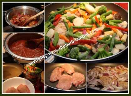 Collage Image of How to Make Rhubarb for Dinner