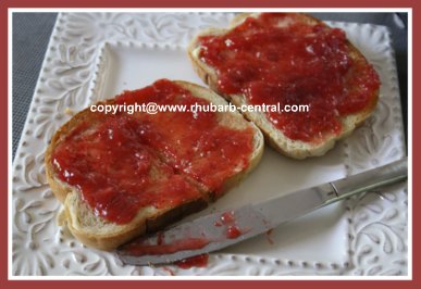 Easy to Make Strawberry Rhubarb Freezer Jam with Less Sugar