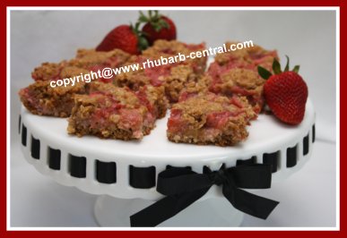 Rhubarb Strawberry Bars Recipe