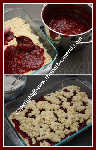 How to Make a Rhubarb Cake Using Fresh OR Frozen Rhubarb / Strawberries