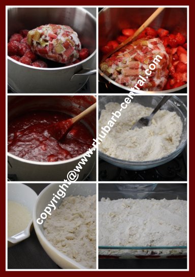 Strawberry Rhubarb Filling Recipe Collage