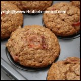Healthy Whole Wheat Rhubarb Muffins