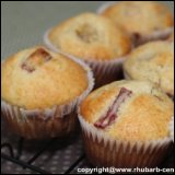 Banana Rhubarb Muffins