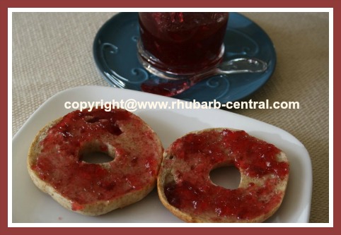 Cooked Rhubarb Raspberry Jam Spread Recipe  Image