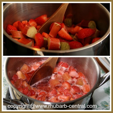 Cooking a Rhubarb Strawberry Recipe
