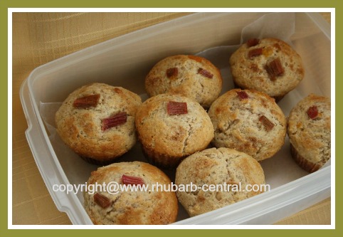 Homemade Rhubarb Muffins Using Fresh OR Frozen Rhubarb