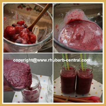 Collage of Images - Home to Make a Rhubarb Milkshake