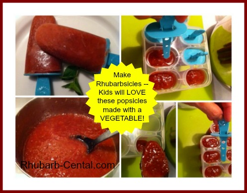 How to Make Rhubarsicles - Popsicles made with Rhubarb