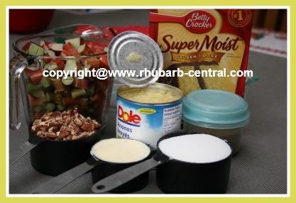 Ingredients Needed to Make the Easiest Rhubarb Dessert