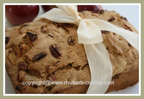 Homemade Rhubarb Apple Bread Recipe with Nuts
