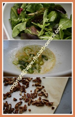 Recipe for Making a Green Leafy Salad with Rhubarb Making a Green Leafy Salad with Rhubarb