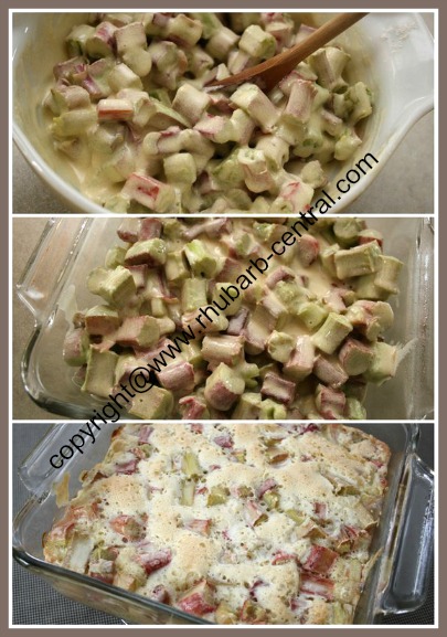 Making a Quick and Easy Rhubarb Pudding Dessert Recipe