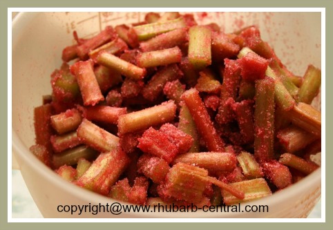 Make a Rhubarb Cake with Strawberry Jello / Gelatin