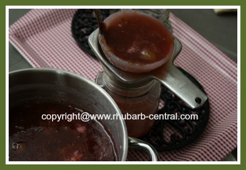Making Canned Rhubarb Jam