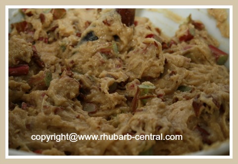 Making Rhubarb Muffins