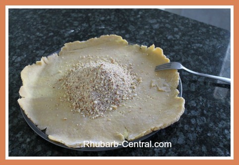 Rhubarb Tart with Chopped Nuts - Hazelnuts or Almonds Rhubarb Tart with Chopped Nuts - Hazelnuts or Almonds
