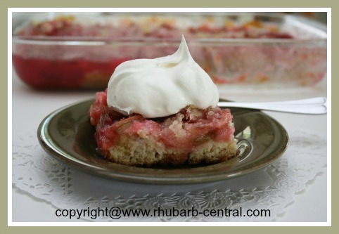 Recipe for Fresh Rhubarb Cake Rosy Rhubarb Cake