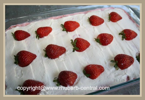 No Bake Rhubarb Strawberry Dessert