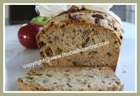 Rhubarb and Apples Nut Bread Recipe Homemade