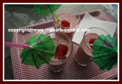 BEST Smoothies made with Cream Cheese, Rhubarb and Strawberries or Raspberries