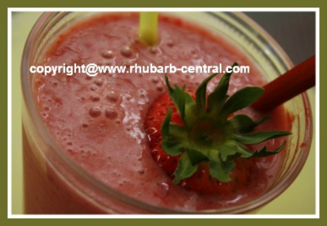 Rhubarb Strawberry Smoothie Drink with Yogurt Healthy rhubarb Recipe!