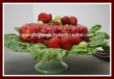 Rhubarb Fruit Salad Recipe in a Jello Mold / Ring Mold