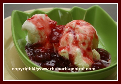 Rhubarb Ice Cream Topping Recipe  