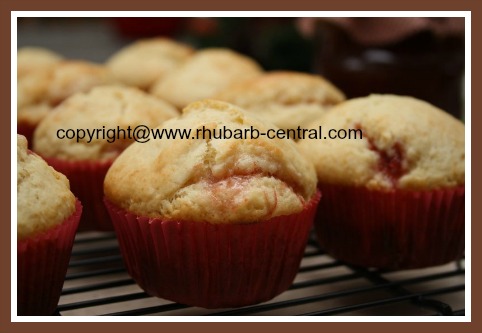 Rhubarb Jam Muffins
