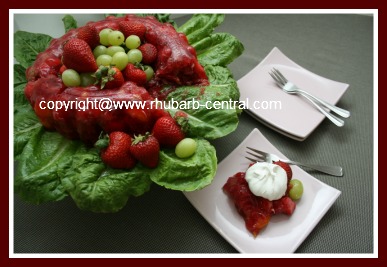 Rhubarb Jello Salad Recipe with Strawberries and Mandarin Oranges