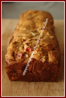 Rhubarb Loaf Recipe with Nuts Pecans or other
