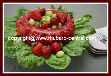 Rhubarb Salad with Gelatin/Jello and Fruit