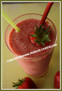 Rhubarb Strawberry Smoothie Drink Healthy Rhubarb Recipe
