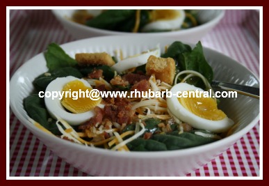 Picture of Spinach Salad with Homemade Rhubarb Dressing